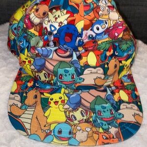 POKEMON CHARACTERS ALL OVER PRINT  ADJUSTABLE OFFICIAL